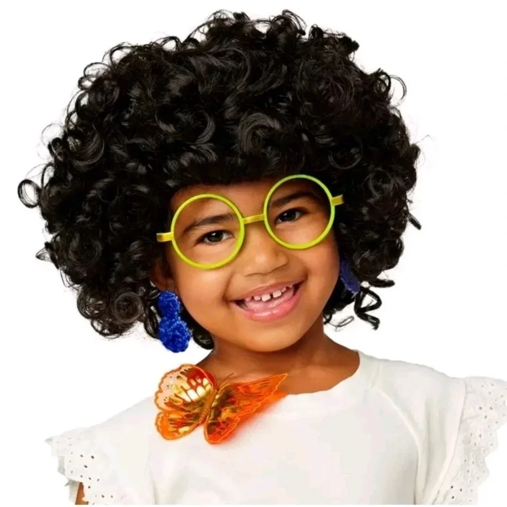 Disney Encanto Mirabel Accessory Set Wig Glasses & Clips Costume Halloween NWT - Picture 3 of 3